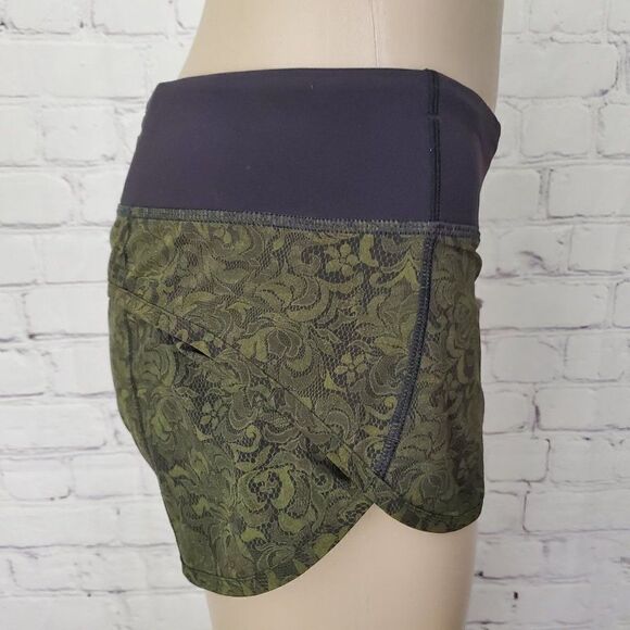 Lululemon Speed Short Mini Pencil Lace Brave Olive 4 - Picture 5 of 10